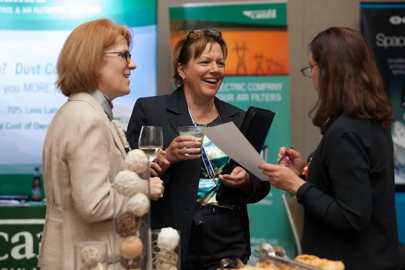 Delegates sharing takeaways during a breakout discussion